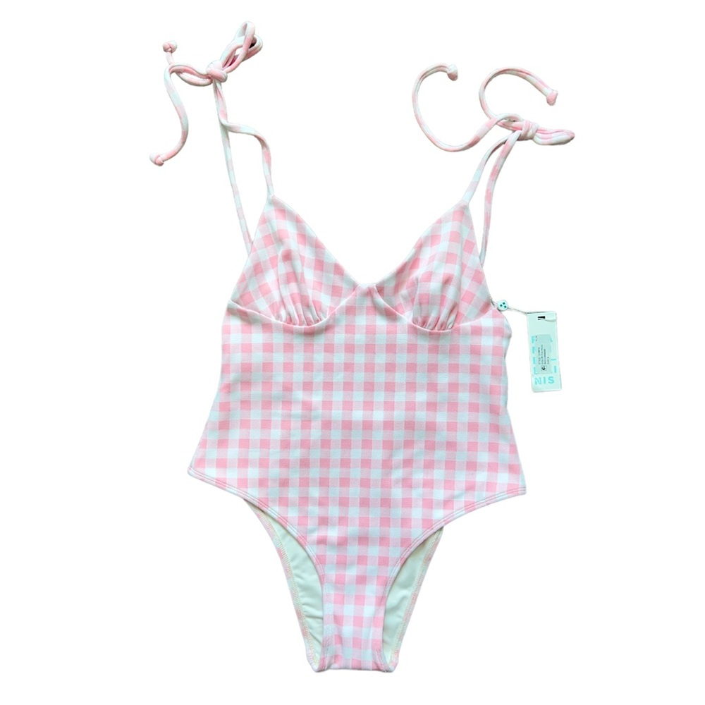 Frankies Bikinis Otis One Piece Swimsuit- Pink Picnic